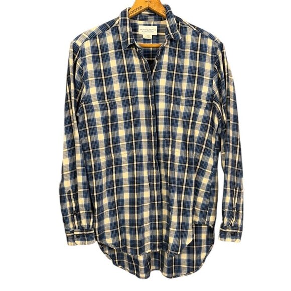 Ralph Lauren Denim & Supply Flannel Shirt Medium Plaid Blue - Picture 1 of 5